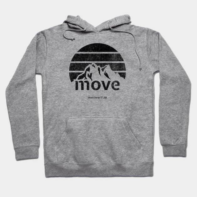 Move Mountains Distressed Hoodie by erock